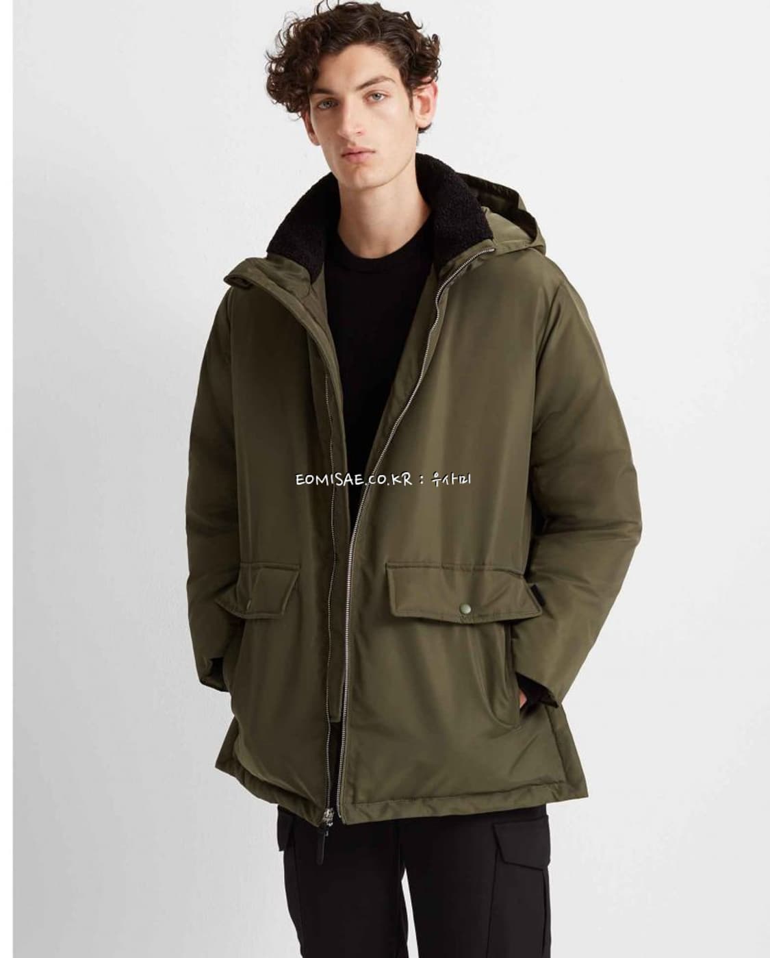 클럽모나코 후드패딩 / 카키 / M 상품이미지8