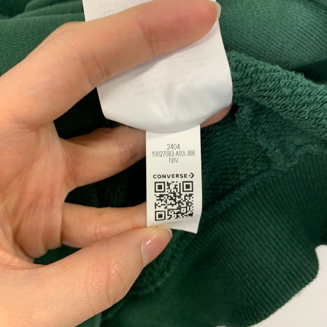 컨버스 y2k 와투케 스펠아웃 그린 후드집업 상품이미지6