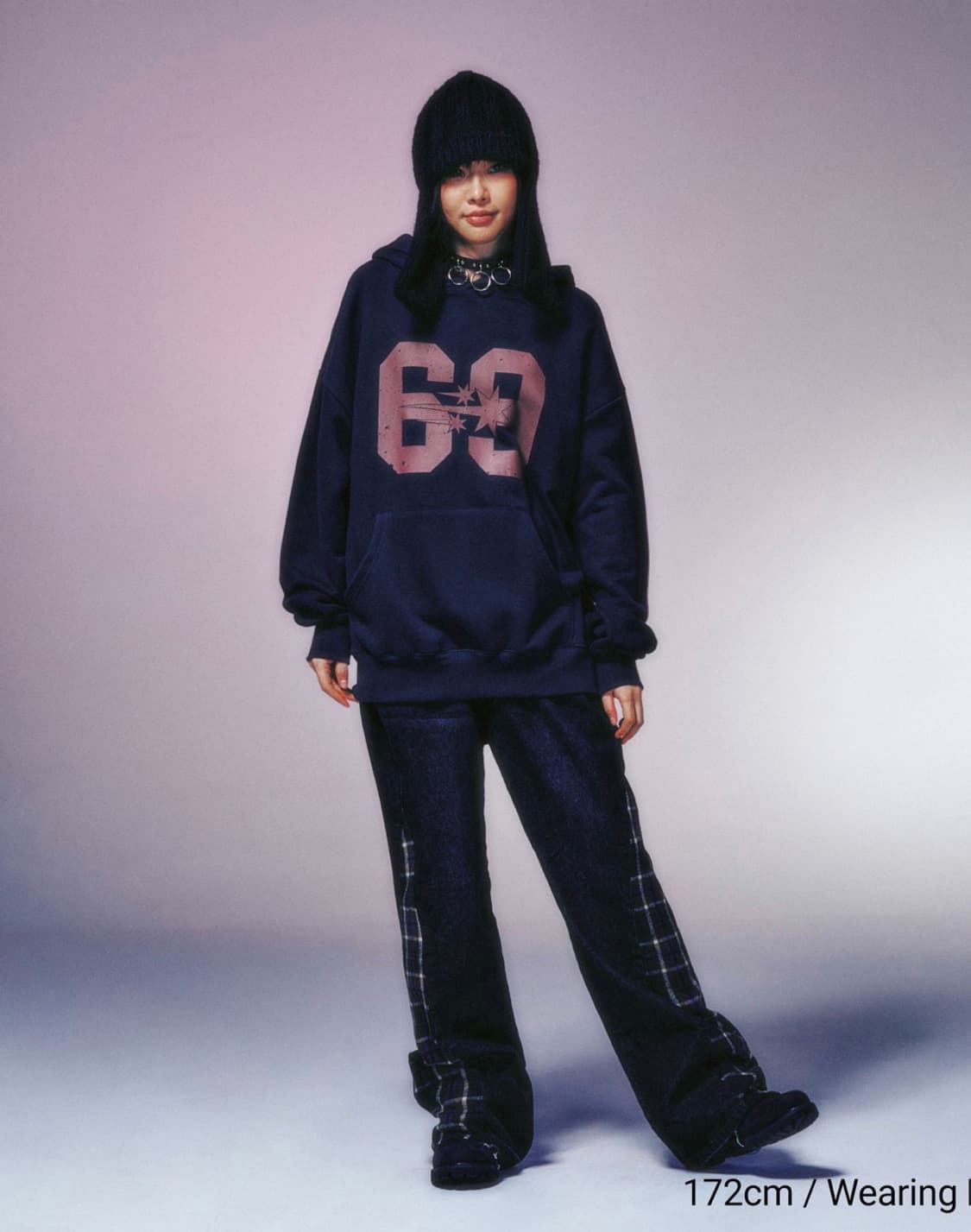 나이스고스트클럽 SIDE CHECK PANEL BOOTSCUT JEANS 상품이미지1