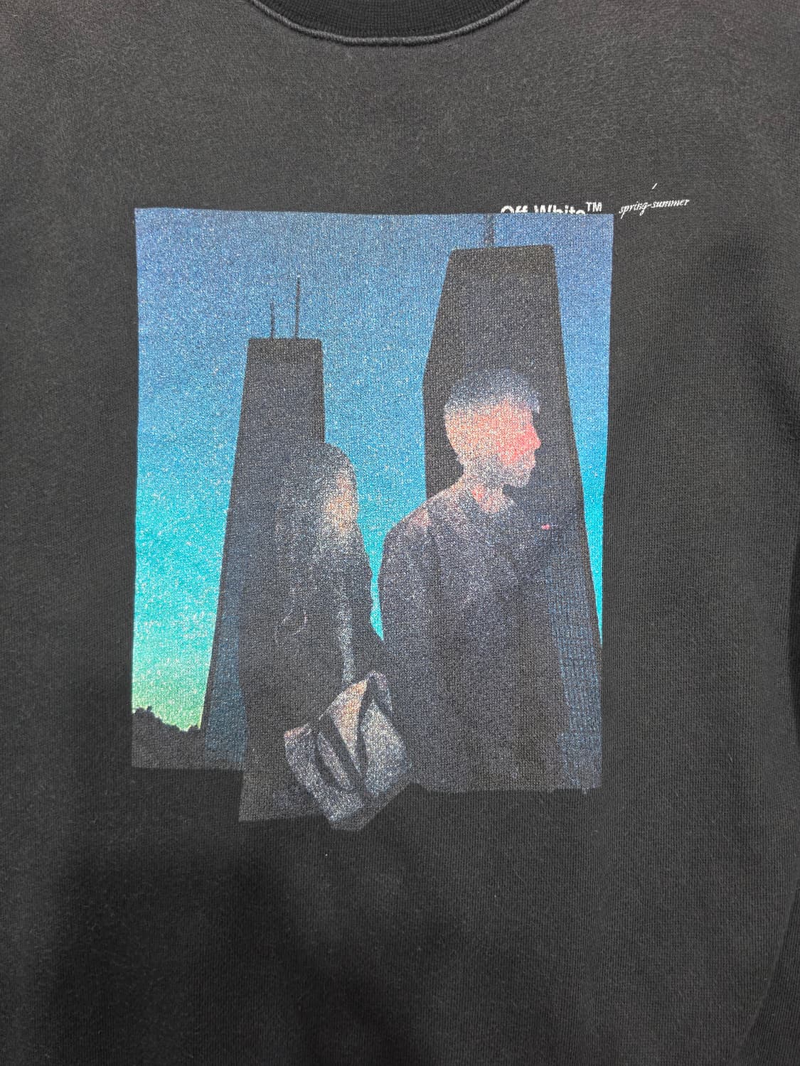 오프화이트 빈티지 커플스 프린팅 스웻셔츠 크루넥 맨투맨 XS 상품이미지5