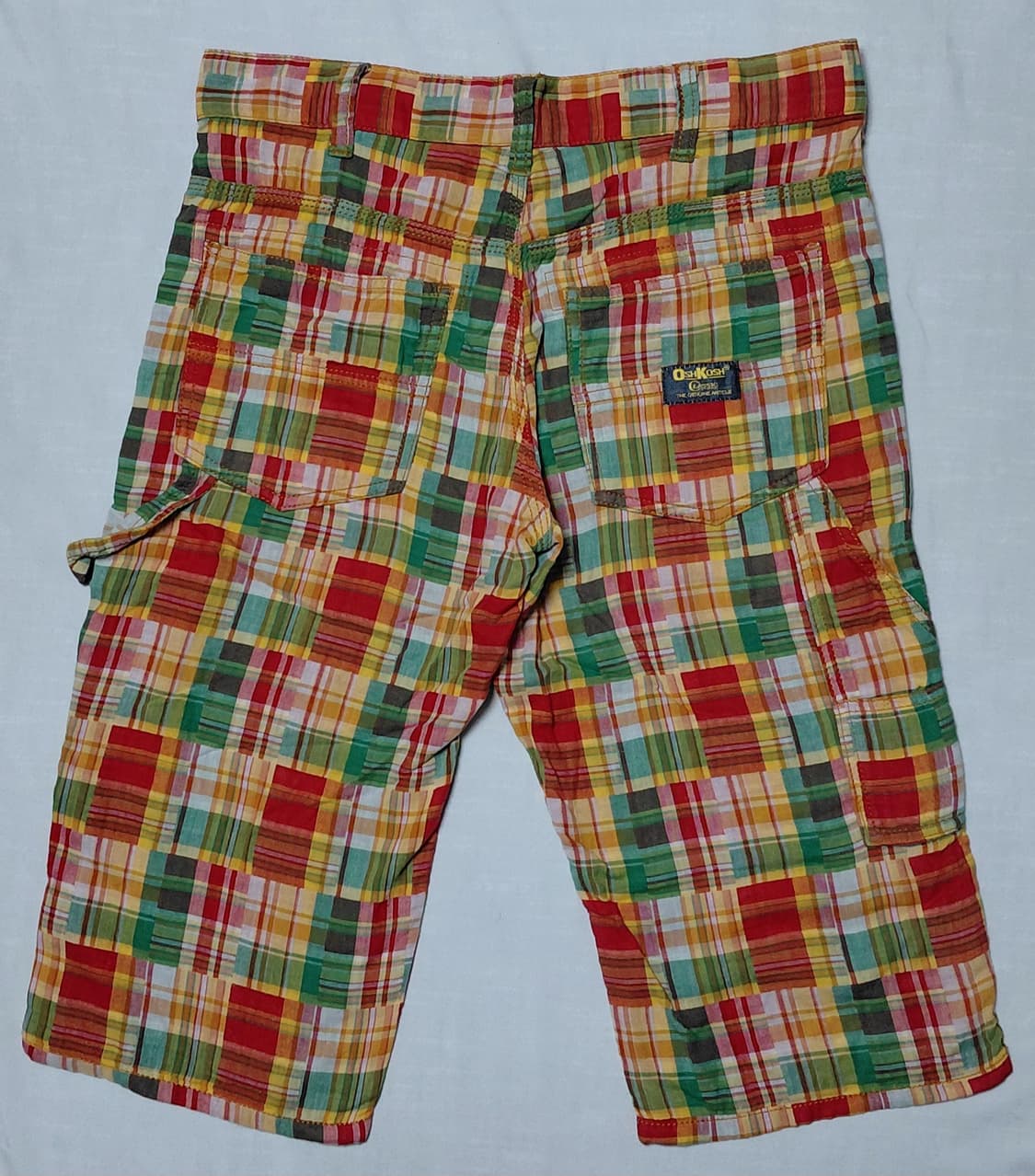 [M] 오슈코슈(OshKosh) 패치워크 마드라스 체크 워크 하프팬츠 상품이미지7