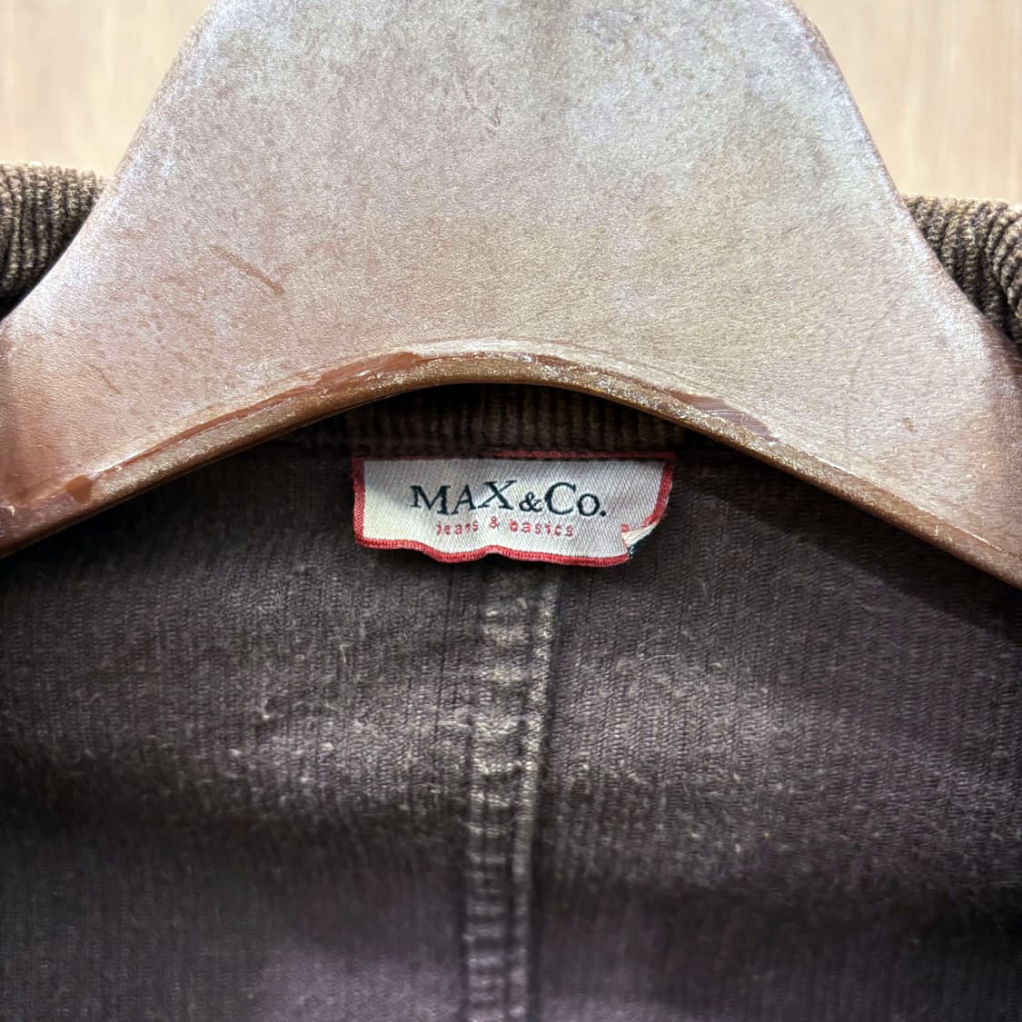 막스앤코 코튼 블레이저 자켓 싱글 브레스티드 코듀로이 디테일 딥브라운 상품이미지6