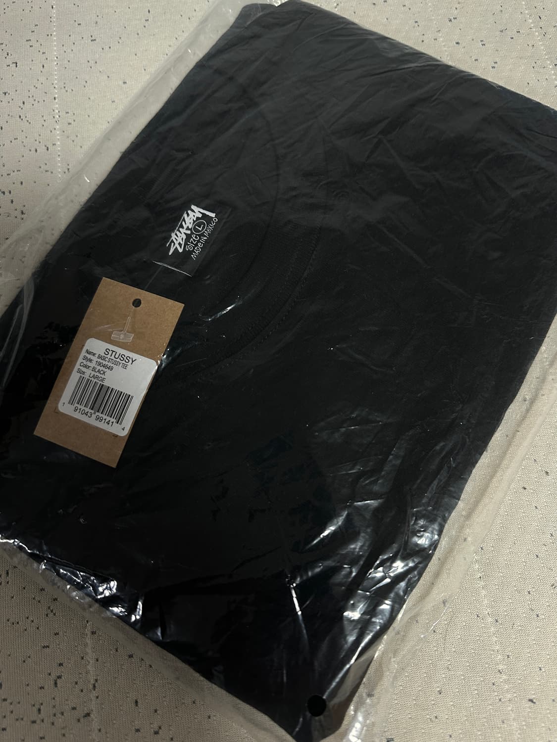 [L] 스투시 베이직 로고 반팔 티셔츠 블랙 상품이미지1