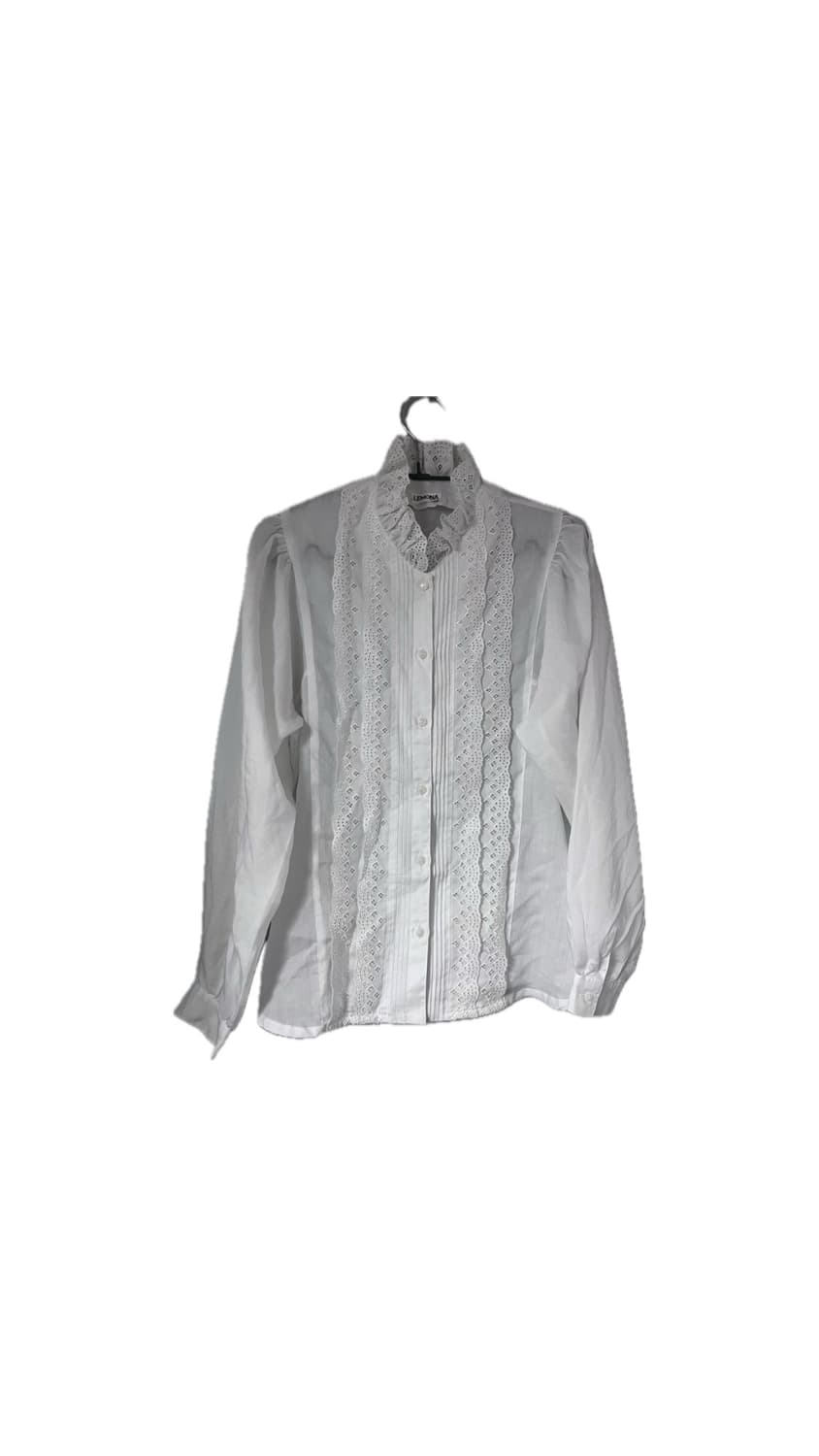 고딕 고스로리 레이스 갸루 로맨틱 엔젤릭 화이트 블라우스 셔츠 공겜여주 상품이미지1