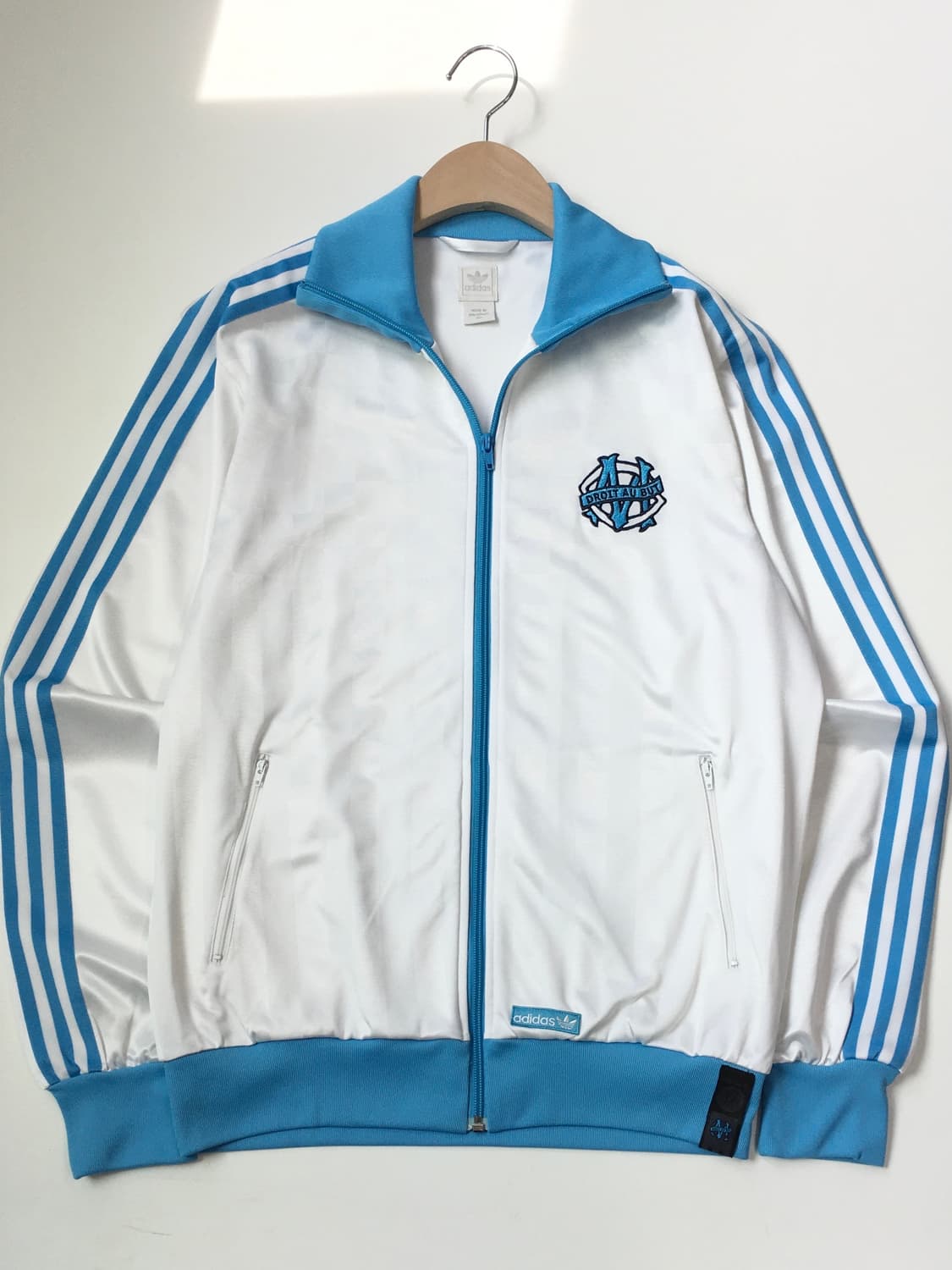 Adidas 아디다스 마르세유 베켄바우어 새틴 화이트 트랙탑 상품이미지4