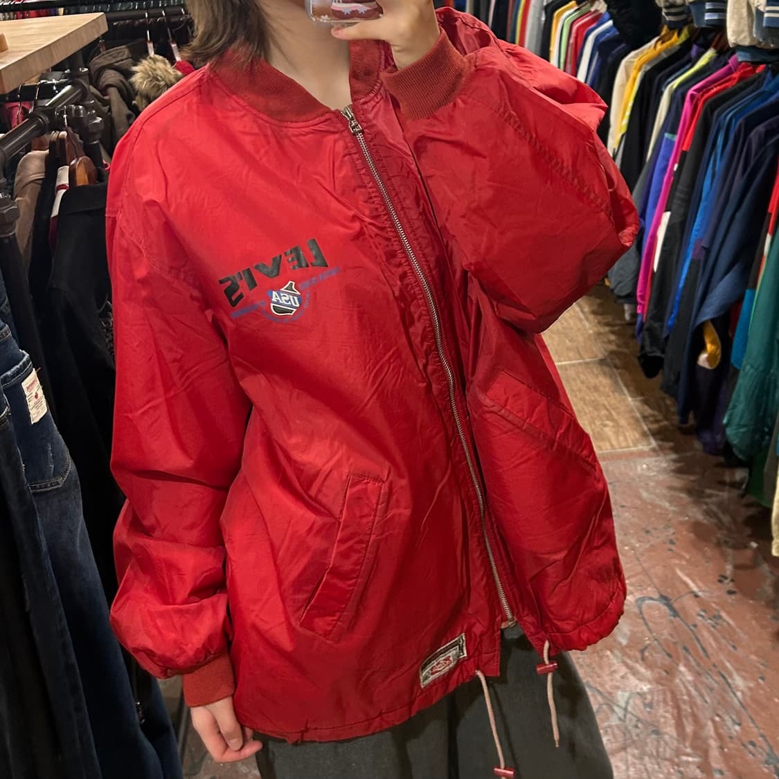  [HI]리바이스 집업 점퍼 레드 상품이미지3