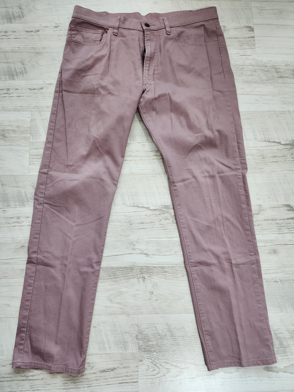 UNIQLO 유니클로 핑크 베이지 치노 팬츠 (34~35)사이즈 면 바지 상품이미지1