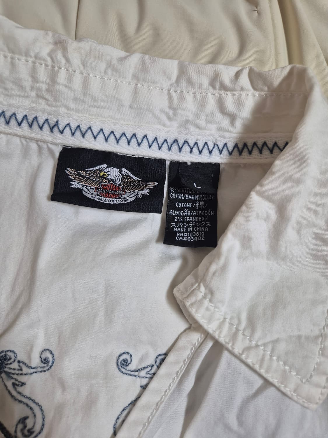 Harley Davidson 할리데이비슨 화이트 베스트 상품이미지3