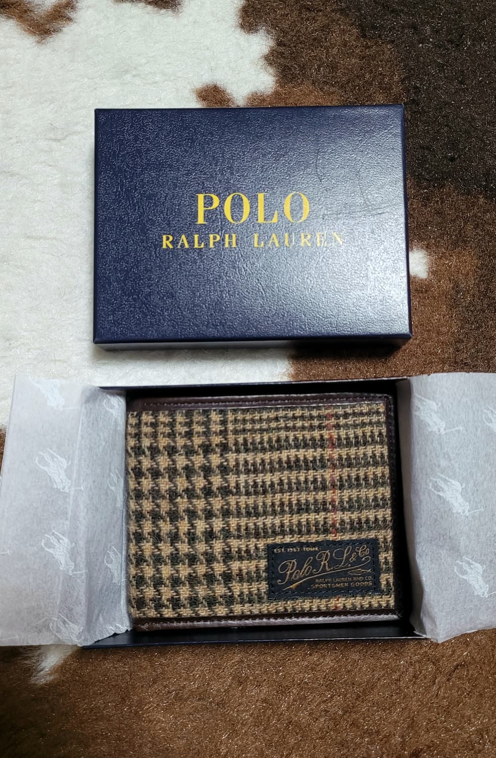(새상품)폴로 랄프로렌 남성용 타탄 가죽 지갑 상품이미지2