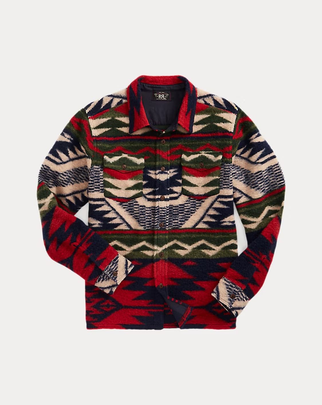 RRL 자카드 울 플리스 겨울 오버셔츠 M 상품이미지1