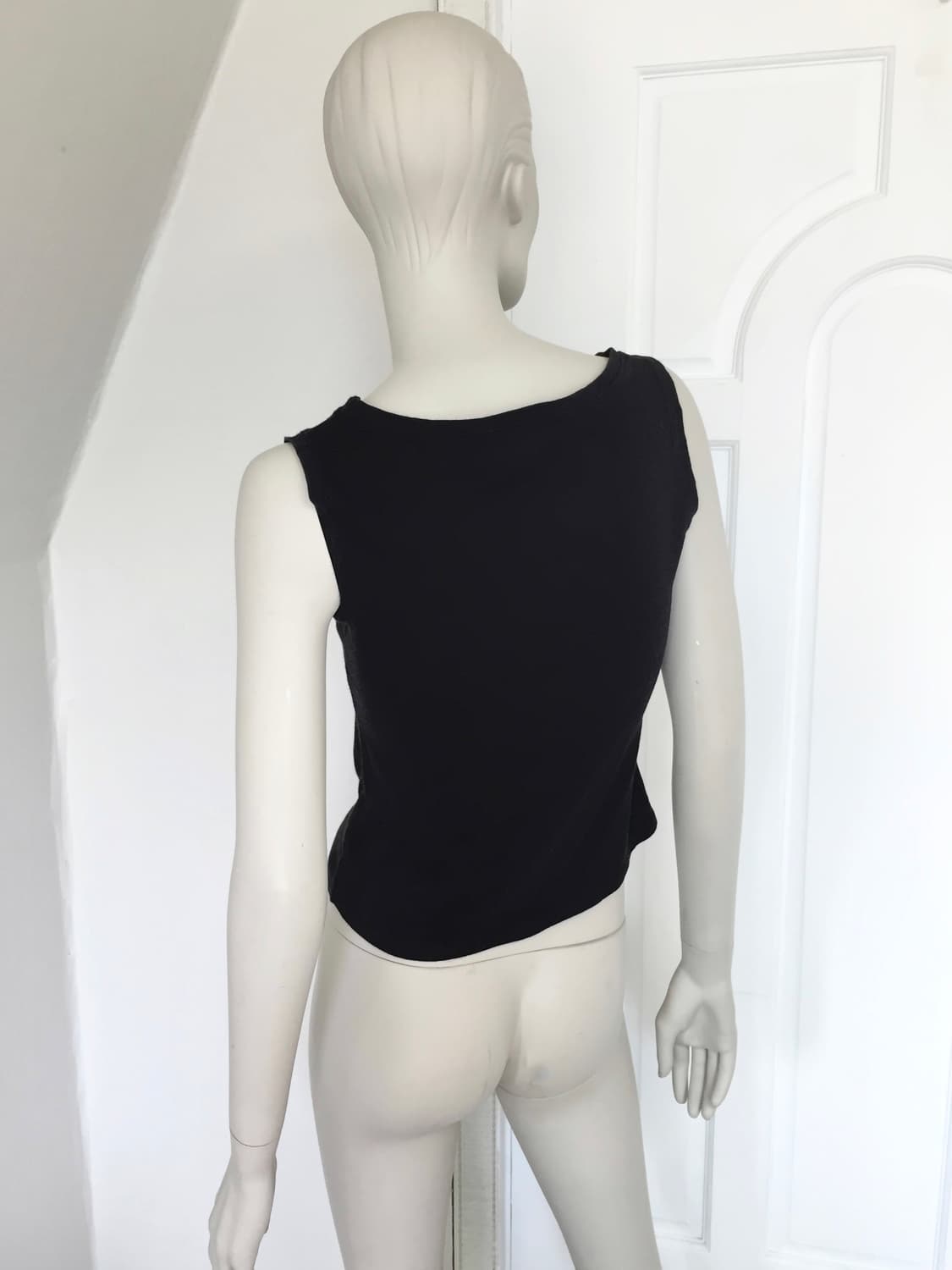 Woman Silhouette Graphic Black Tank 상품이미지3