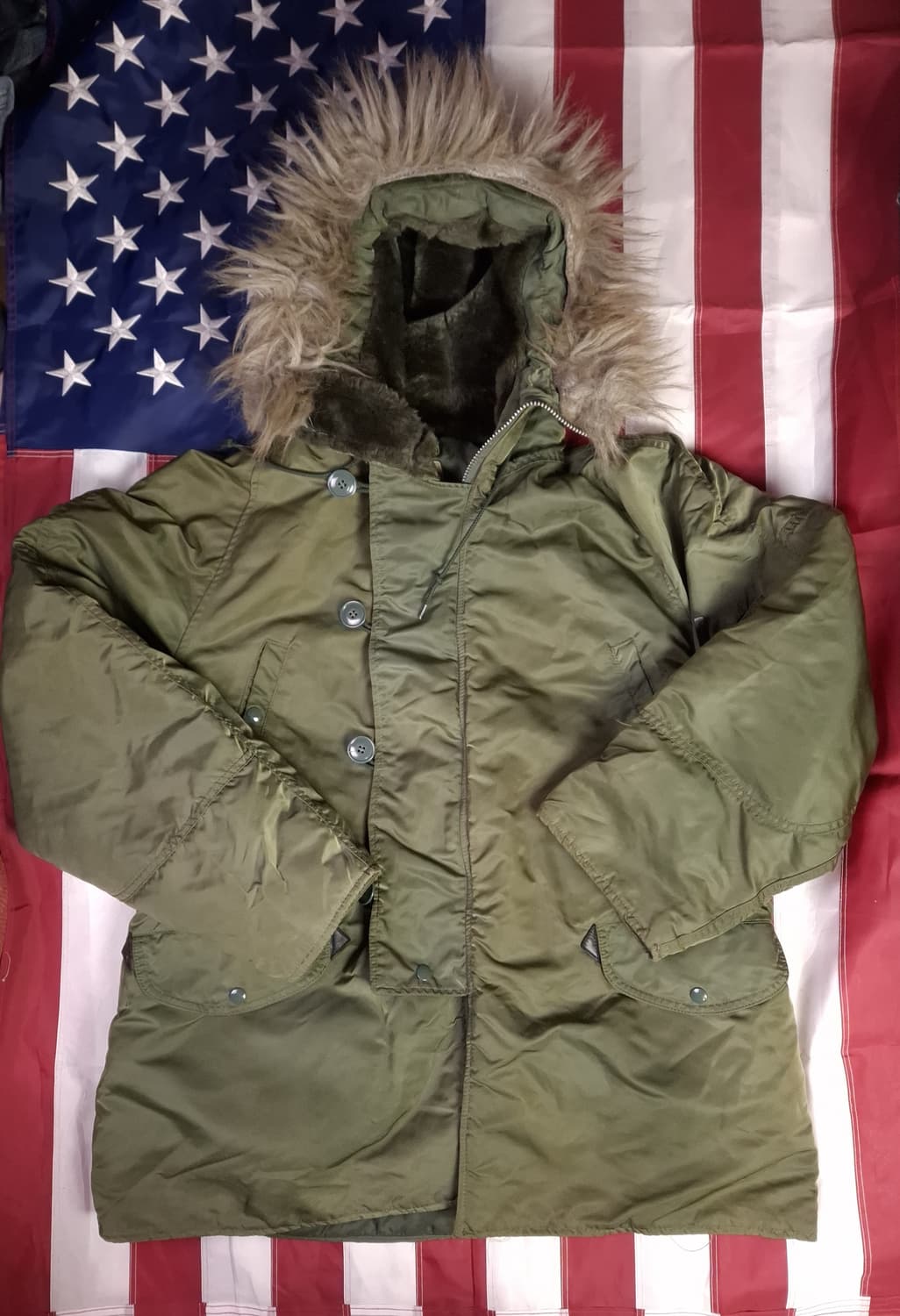 오리지날 90's 미국제조 미공군 민수용 알파사 N-3B 극한지용 파카 상품이미지1