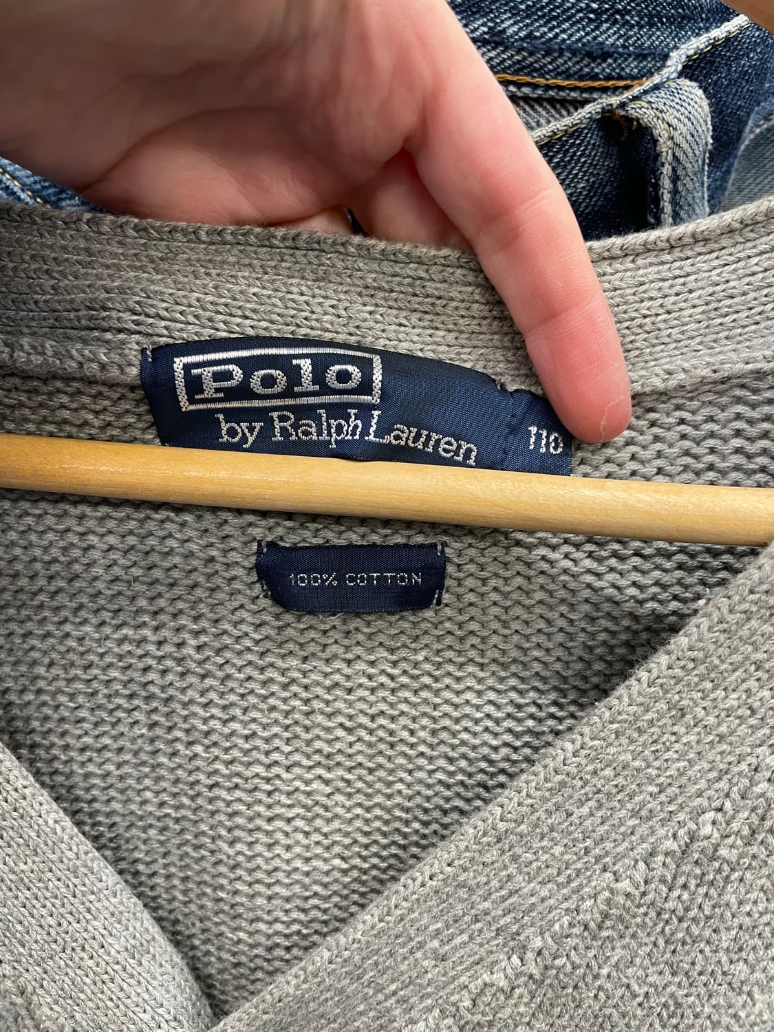 PRL 폴로 랄프로렌 그레이 코튼 가디건 상품이미지7