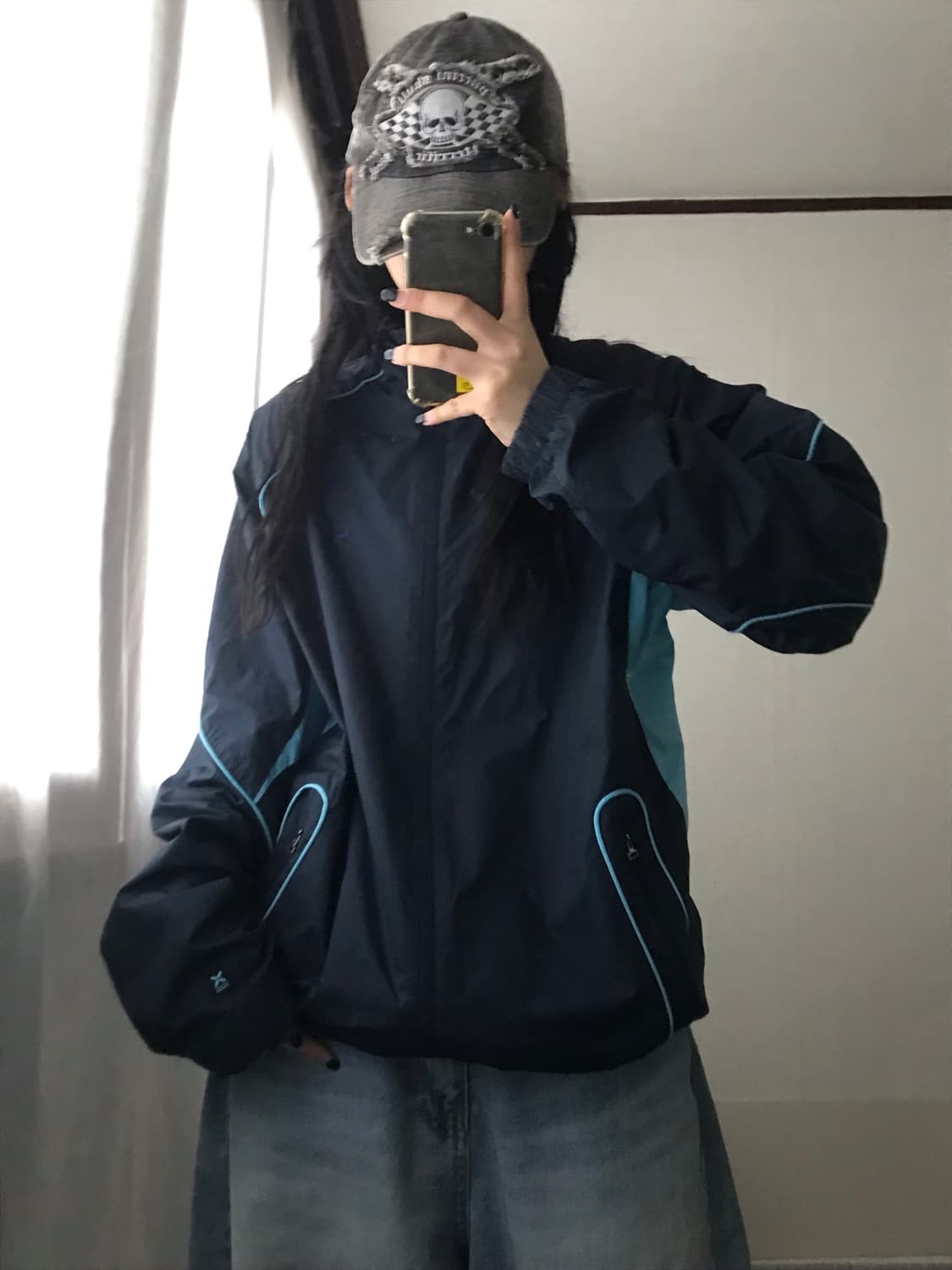 나이키 네이비 연하늘 바람막이 상품이미지7