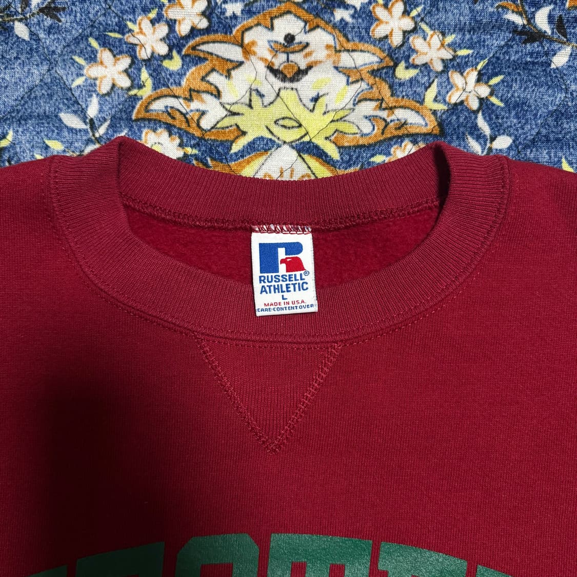 빈티지 90s USA 러셀 레드 스웻셔츠 상품이미지3