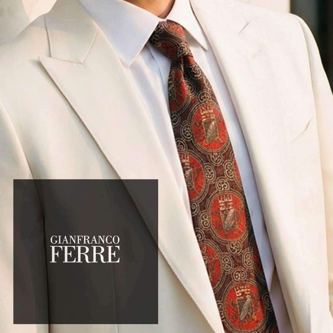 지안프랑코 페레 와인 매 모티브 패턴 넥타이 9cm S~A+등급 E928 상품이미지1