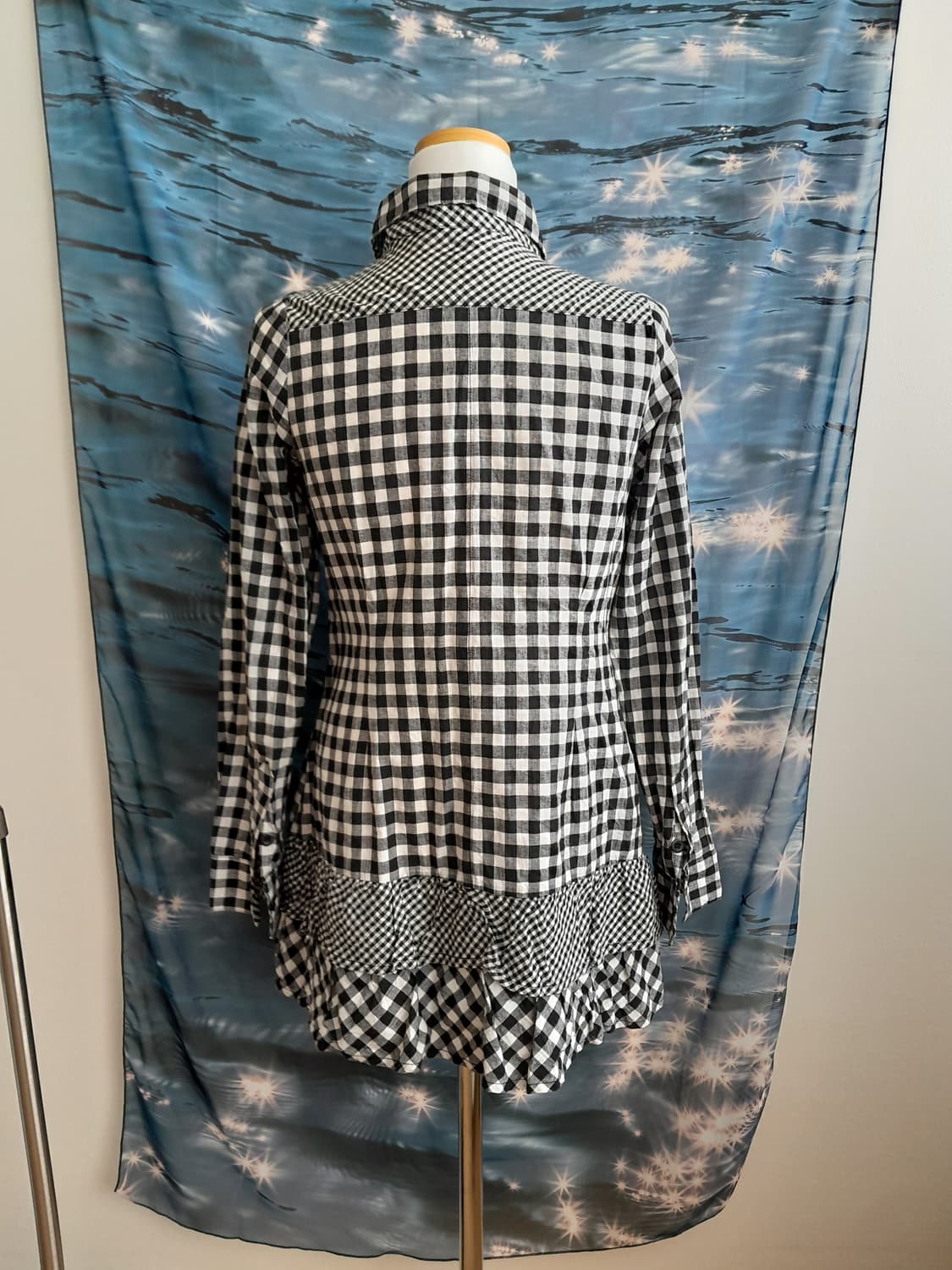 체크 프릴 셔츠 원피스 상품이미지4