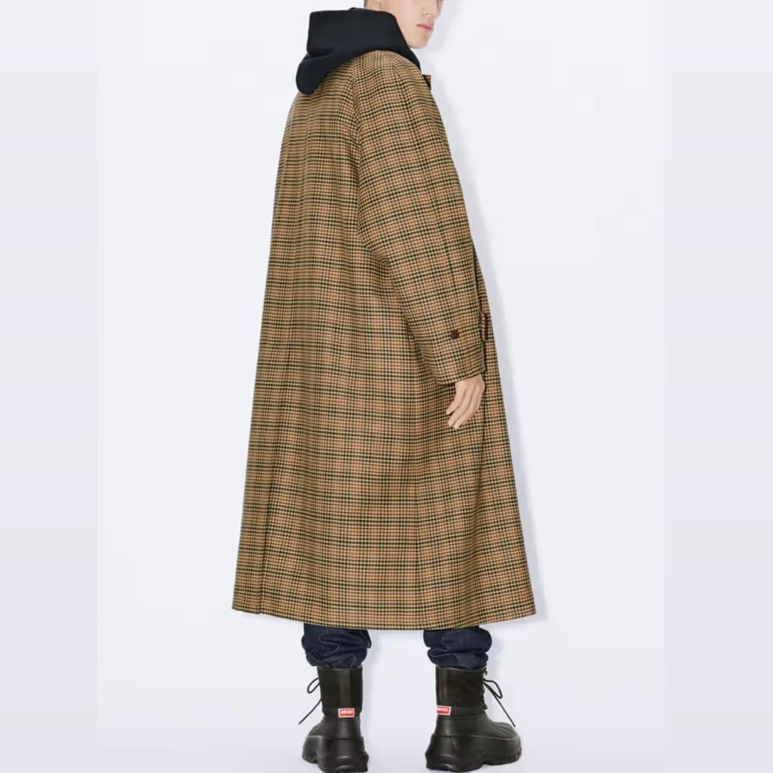 KENZO 겐조 체크 트렌치 코트 52 새상품 상품이미지2