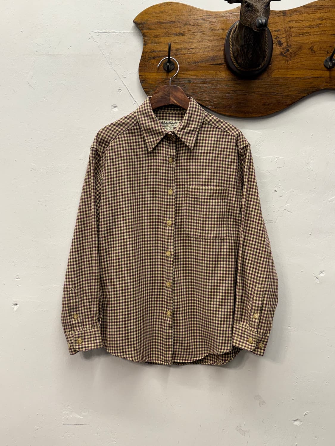 Eddie Bauer Micro Check Flannel Shirt 상품이미지1