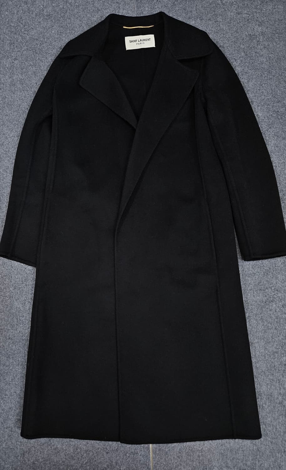 생로랑 16ss 울 앤 캐시미어 벨티드 하이엔드 코트 급처 상품이미지2