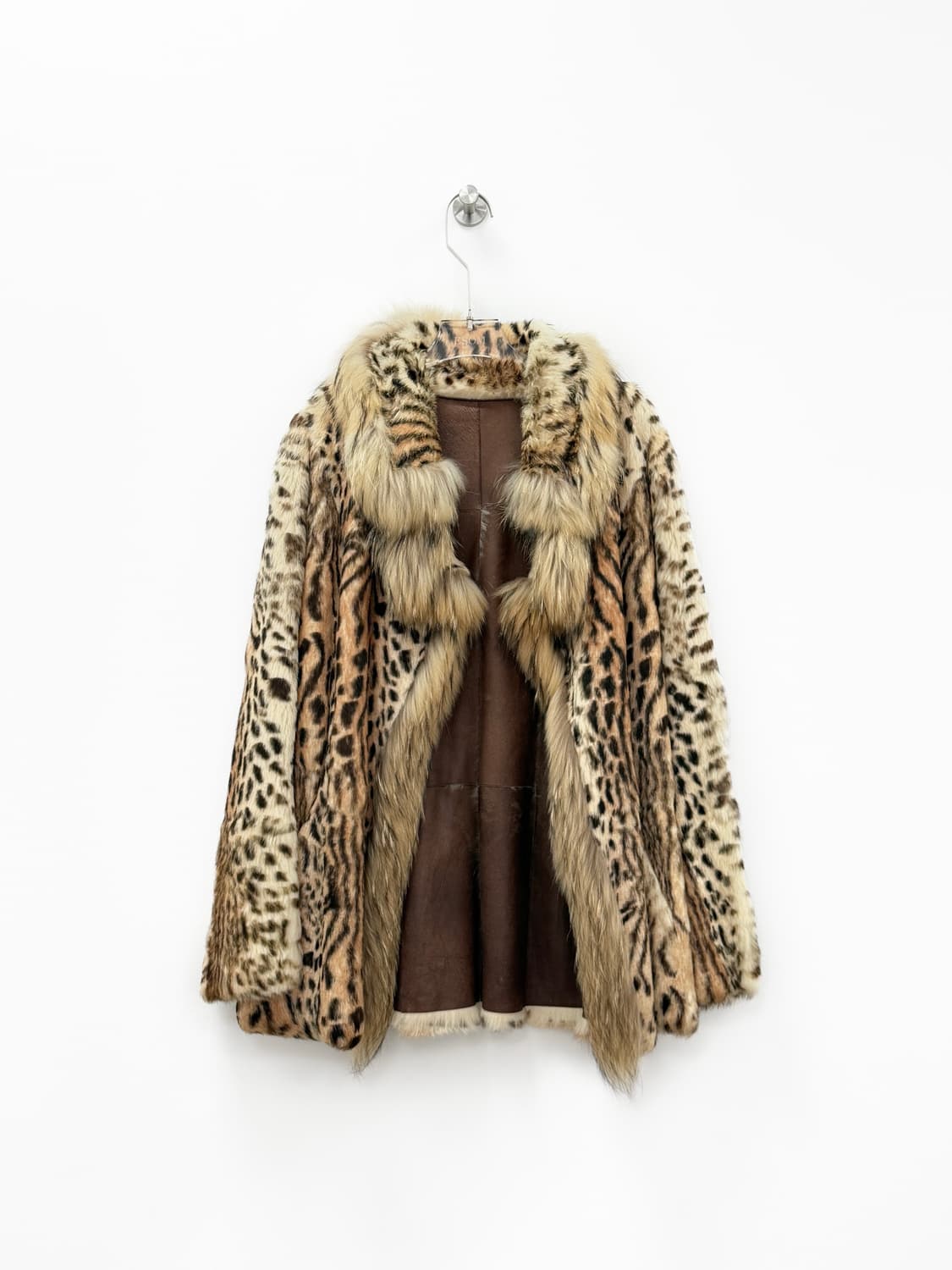 Pellessimo Paris 레오파드 래빗 & 폭스 퍼 리버시블 자켓 상품이미지3