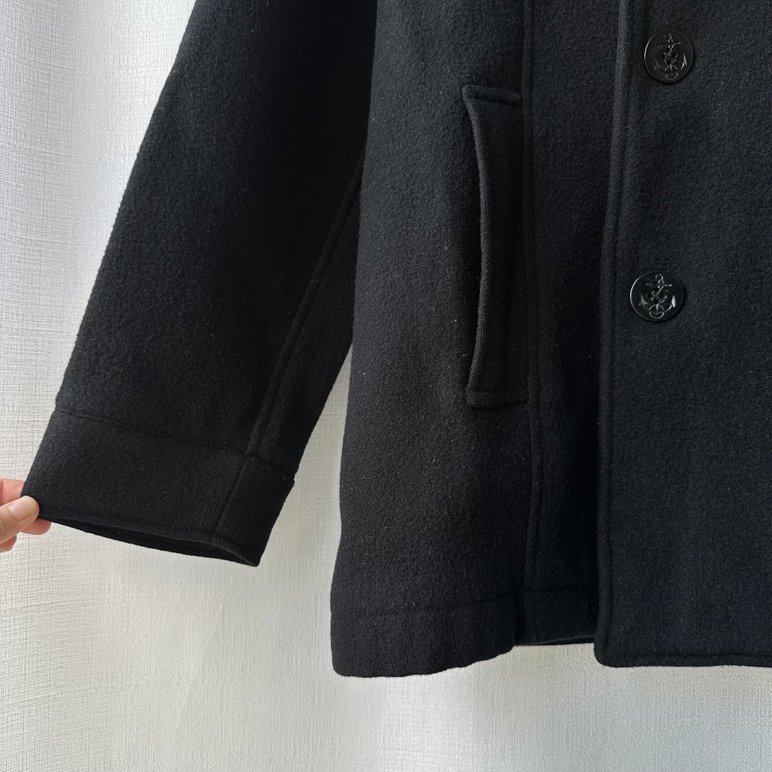울리치 클래식 울혼방 피코트 블랙 M 상품이미지3