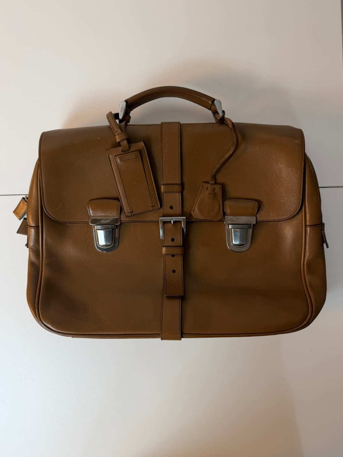 프라다 레더 브리프케이스 상품이미지5