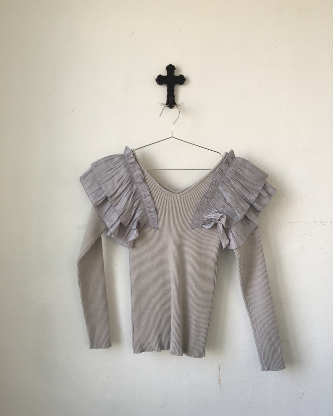 Frill point ribbed knit 상품이미지2