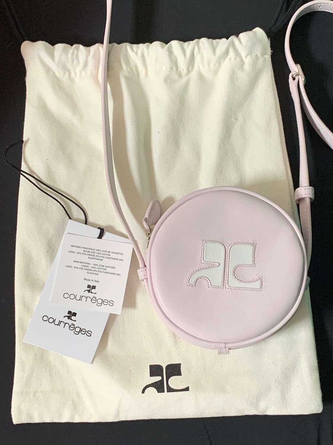 꾸레쥬 리에디션 서클 크로스 미니백 (정품) 핑크 상품이미지1
