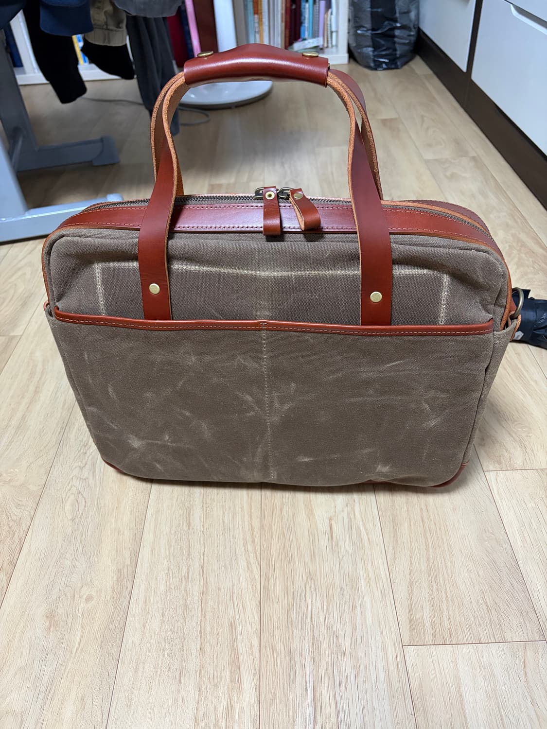 헤비츠 hevitz yawl 왁스캔버스 브리프케이스 새상품 상품이미지1