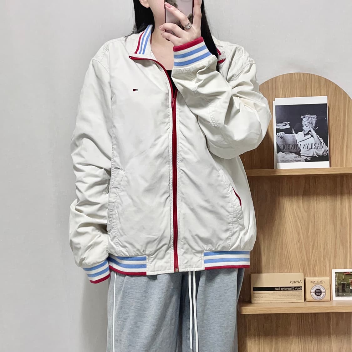 [정품] 타미 아이보리 레드포인트 자켓 [ L ] 상품이미지3