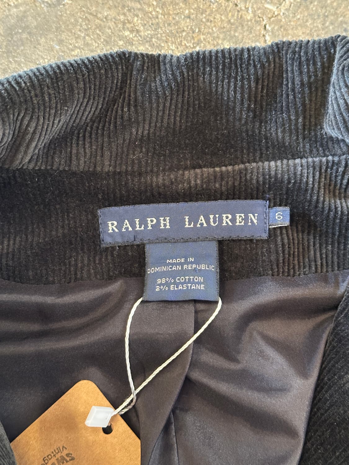 00s 폴로 랄프 로렌 우먼즈 블랙 코듀로이 블레이저 자켓 M 상품이미지4