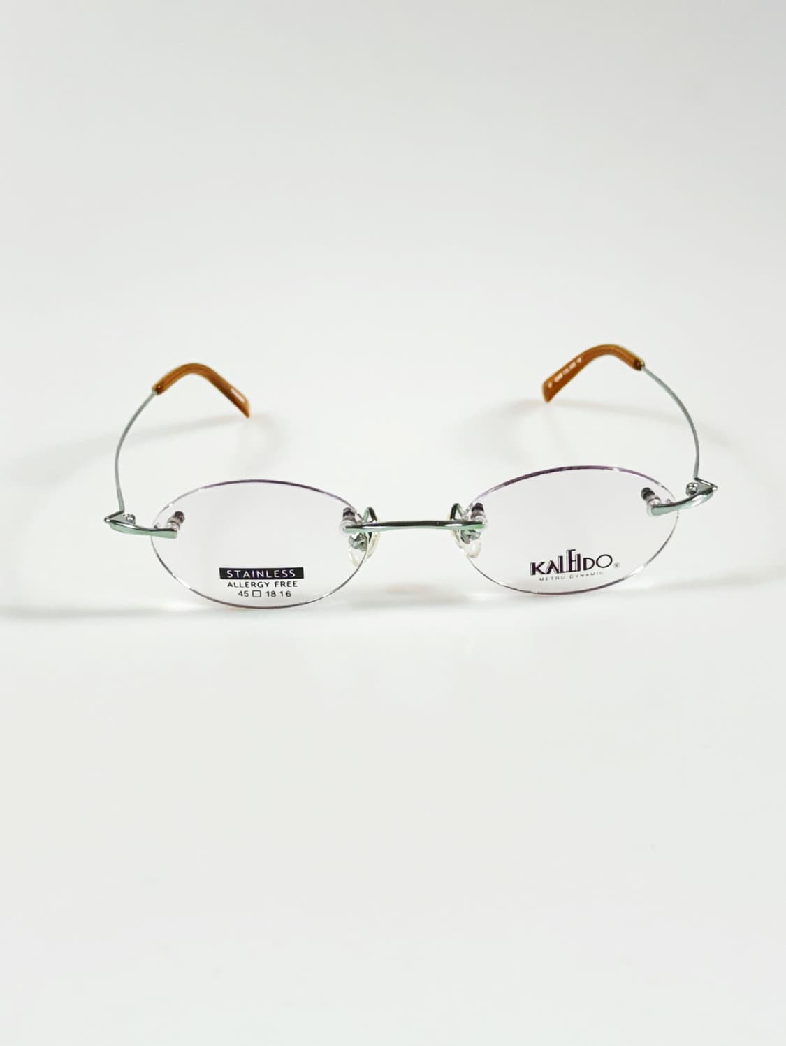 90s KALEIDO 무테 슬림 오벌 프레임 빈티지 안경 상품이미지2
