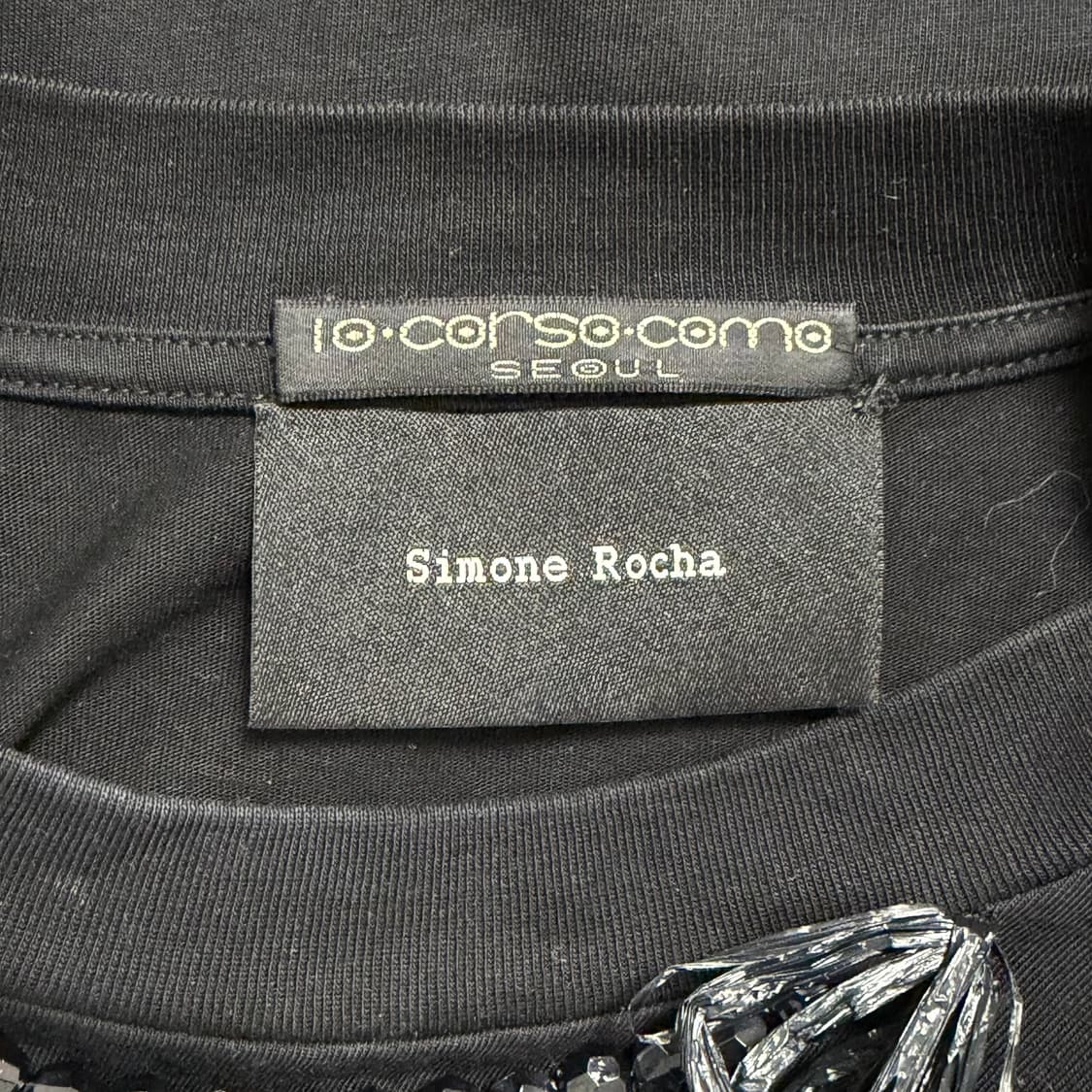 시몬로샤(Simone Rocha) 넥 리본 반팔 티셔츠 상품이미지6