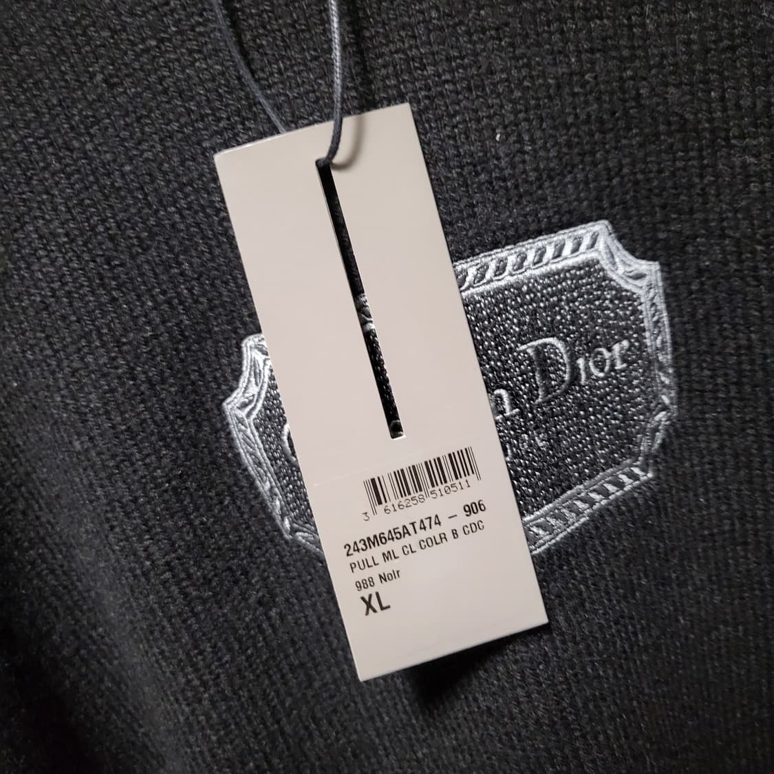 [새상품급] XL / 디올 꾸뛰르 자수 로고 캐시미어 니트 상품이미지6