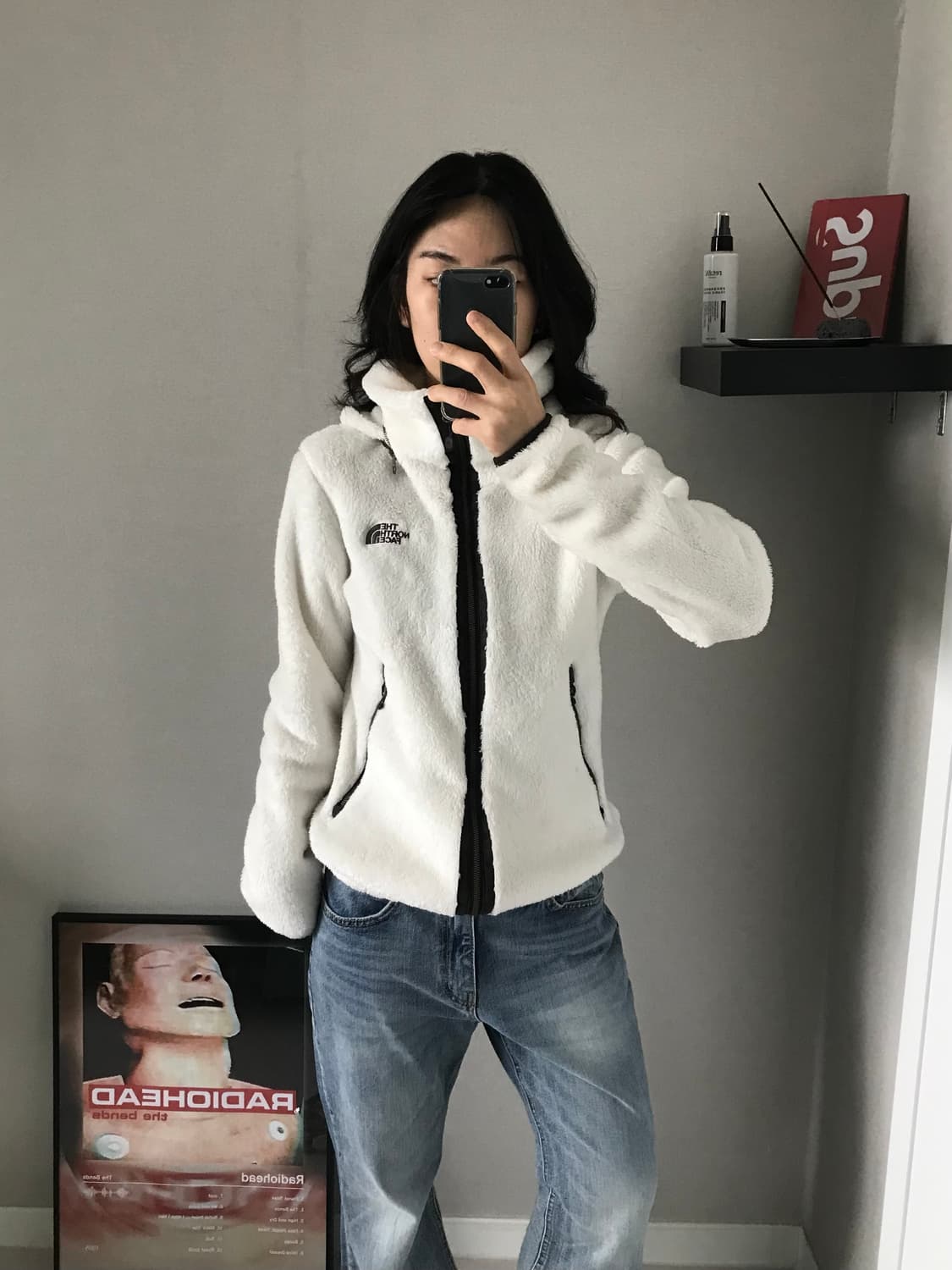 노스페이스 화이트 라벨 플리스 후드집업 상품이미지1