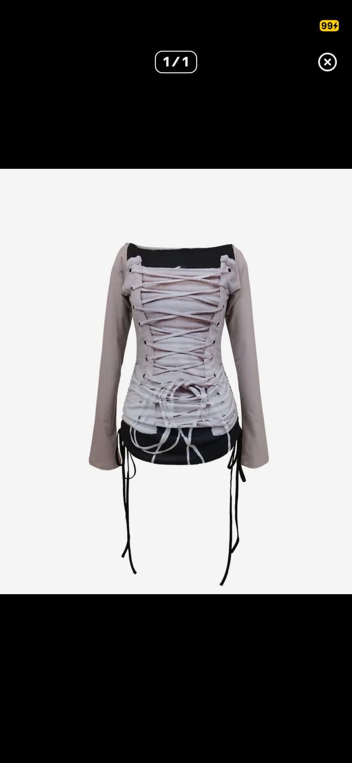 엘프엘프엘프 발렛 롱슬리브 코르셋 탑 상품이미지1