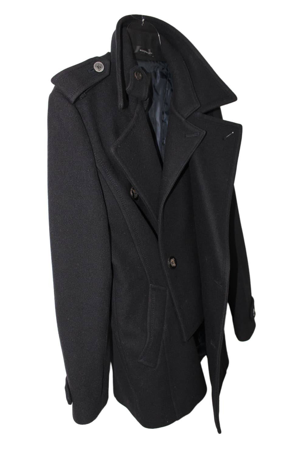 우영미 솔리드옴므 비대칭 사선 코트 상품이미지6