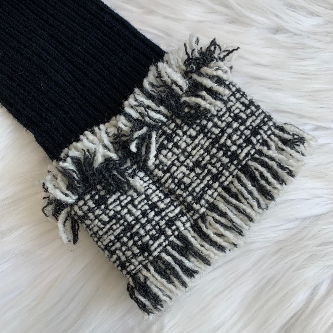 일본 빈티지 G.dream 트위드 배색 골지 가디건 1692 상품이미지6