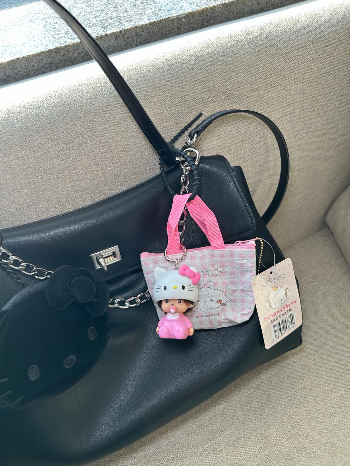  키티 헬멧 + 몬치치 베이비(✨앉은몬치차+ 체크산리오 정품지퍼파우치 세 상품이미지6