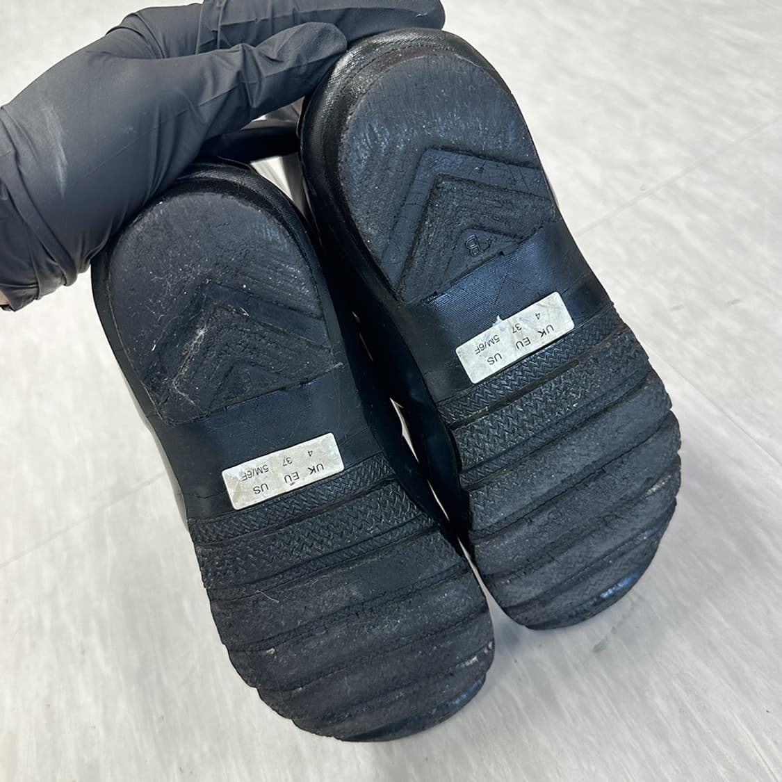 헌터 글로시 롱 레인부츠 여름 장마 에나멜 유광 블랙 여성 230mm 상품이미지6