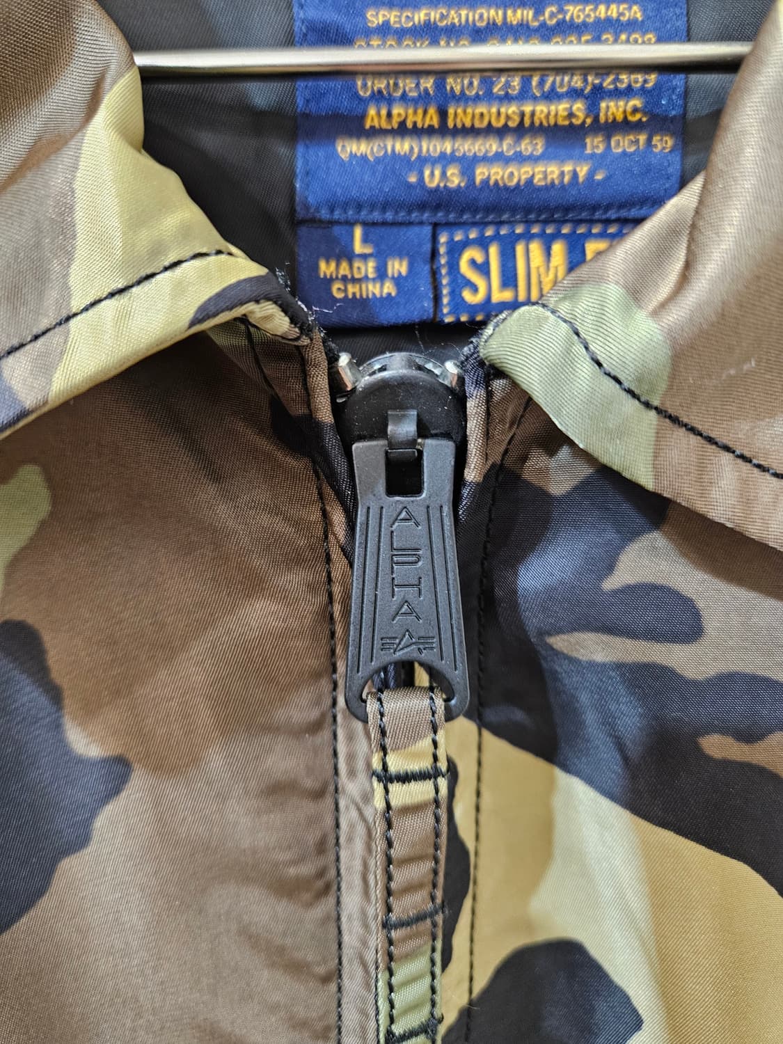 알파인더스트리 MA-1 밀리터리 카모 항공점퍼 상품이미지4