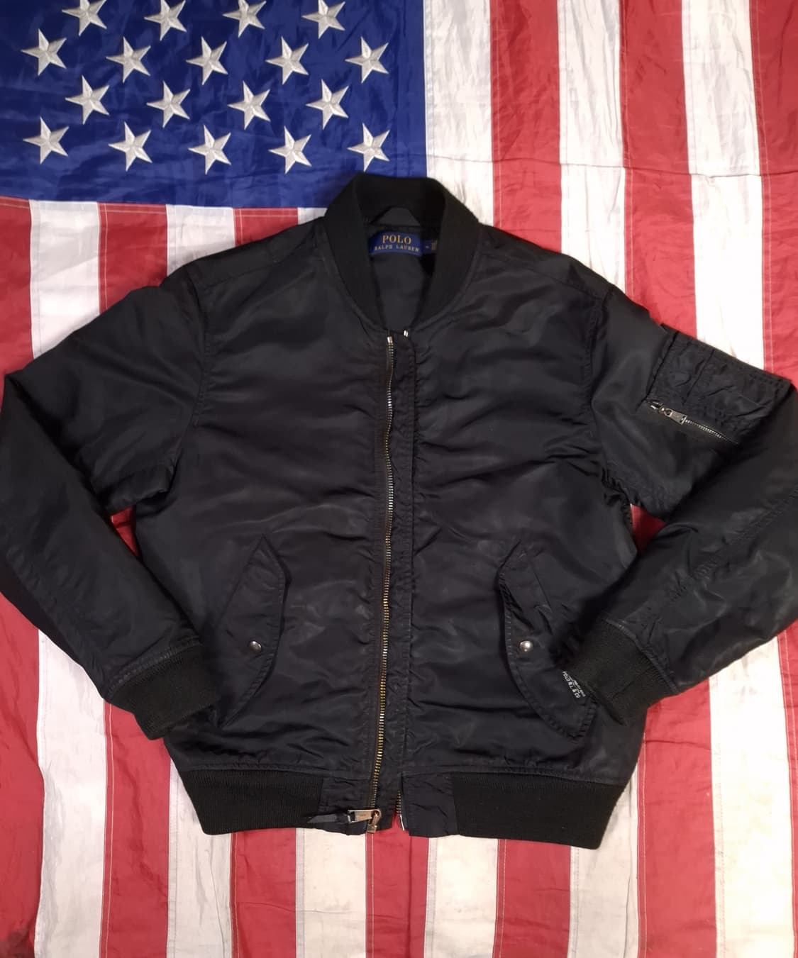 오리지날 랄프로렌폴로 신형 블랙 슬림형 MA-1 항공자켓 상품이미지2