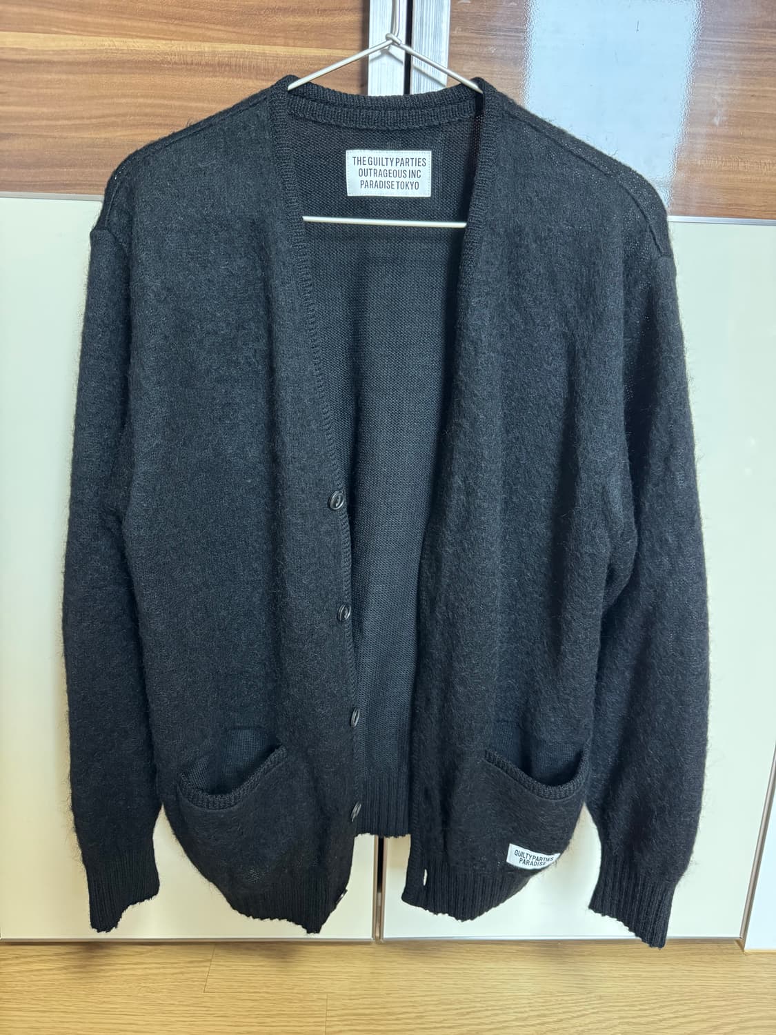 [M] 와코마리아 모헤어 가디건 블랙 상품이미지5