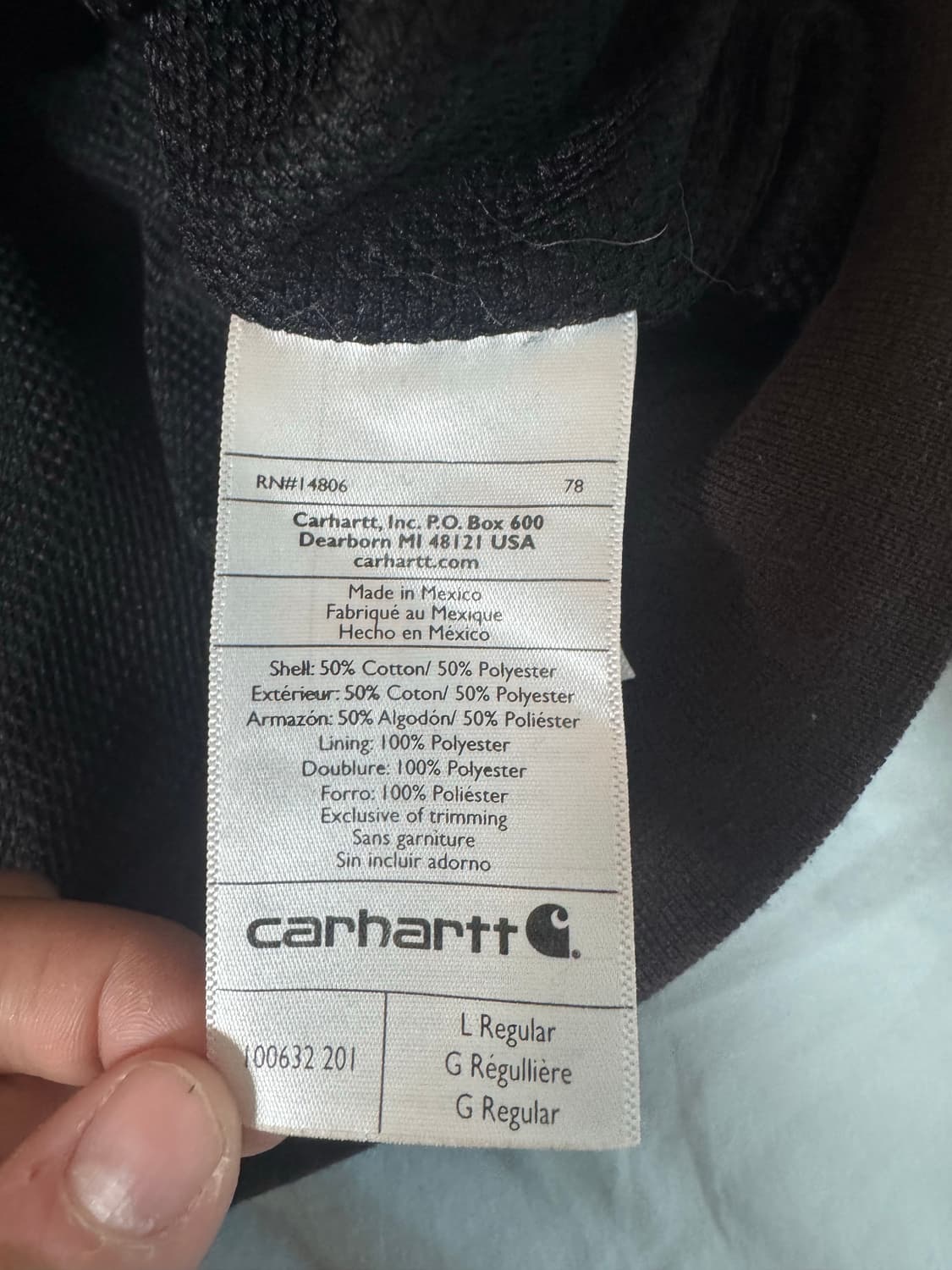 칼하트 써멀 다크브라운 후드집업 상품이미지4