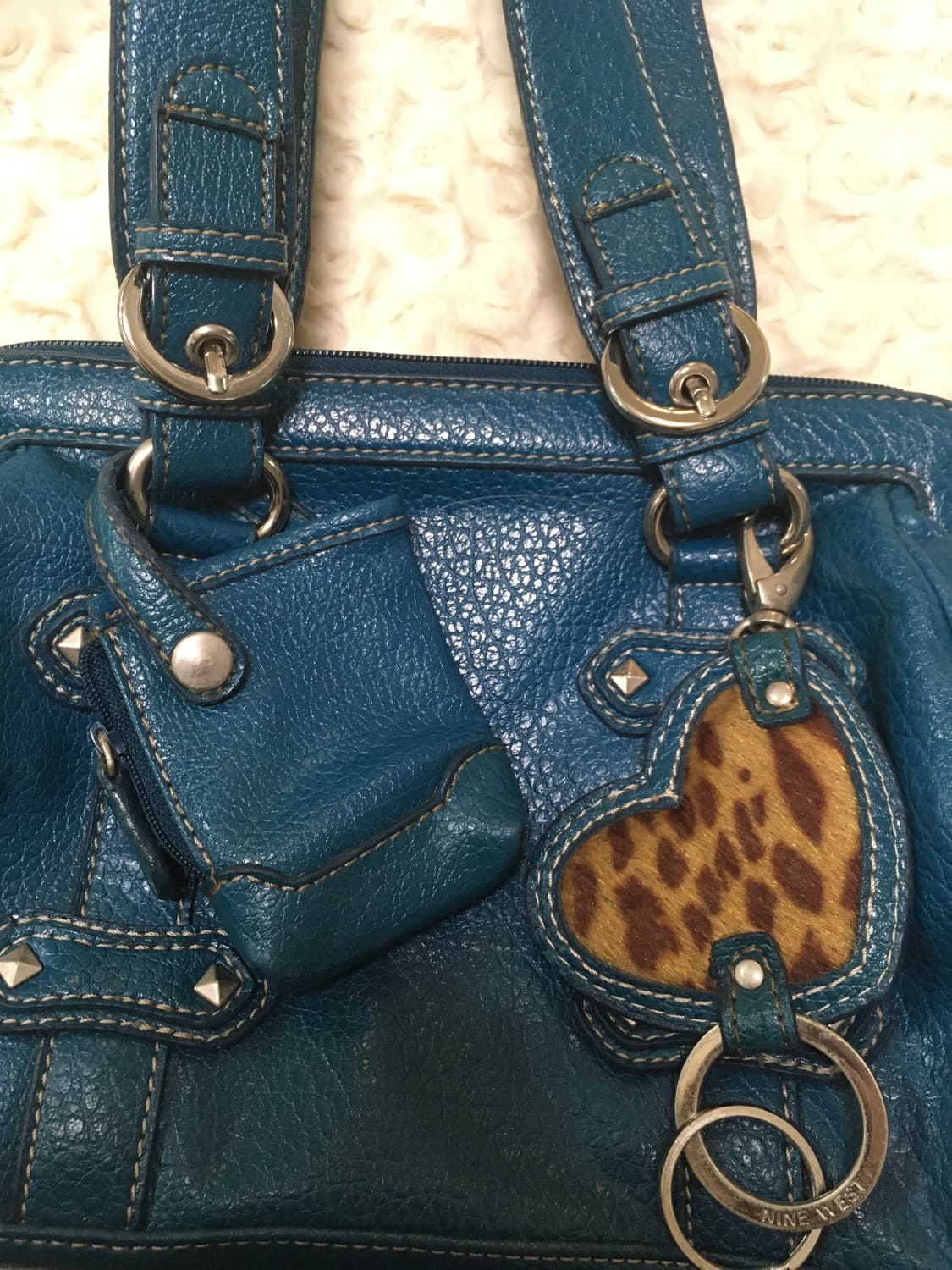 Jpn vintage bluegreen stud leather bag 상품이미지4