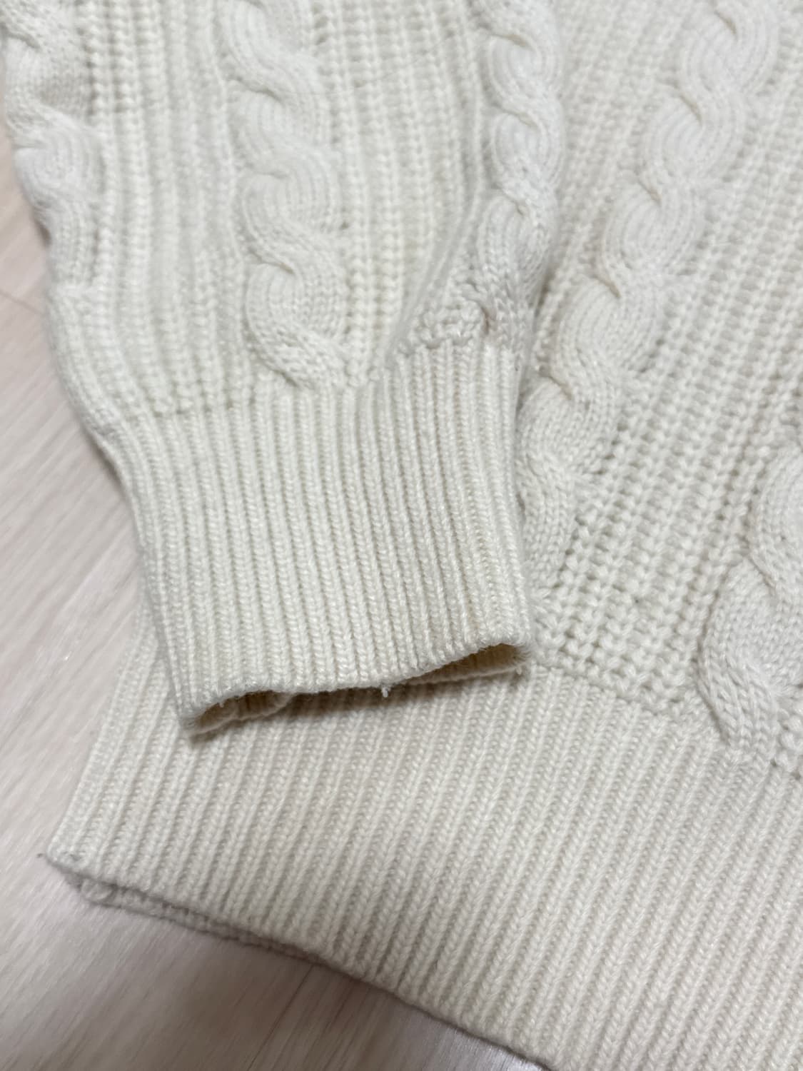 마리떼 하프집업 니트 W CABLE HALF ZIPUP PULLOVER 상품이미지3