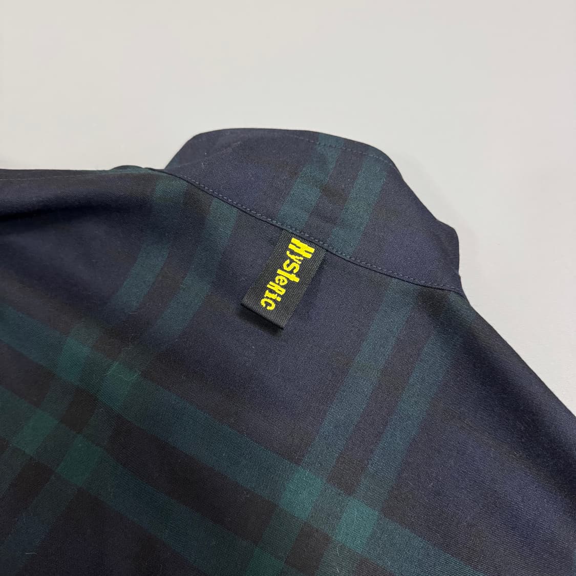 히스테릭글래머 네이비 그린 믹스컬러 체크 패턴 집업 하프 코트 자켓 상품이미지7