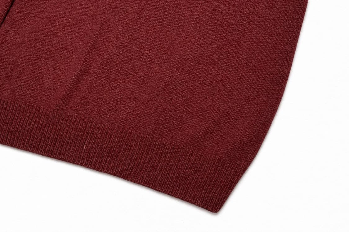JPN 유니클로 울100% 페어아일 니트 버건디 L 상품이미지4