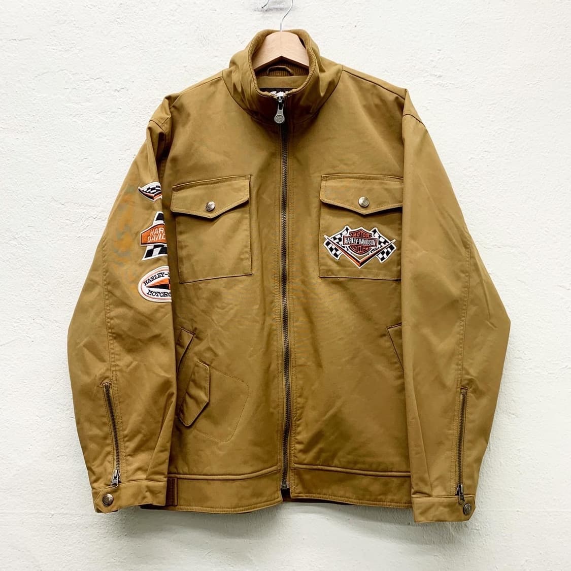 할리데이비슨 베이지 와펜 피그 자켓 상품이미지2